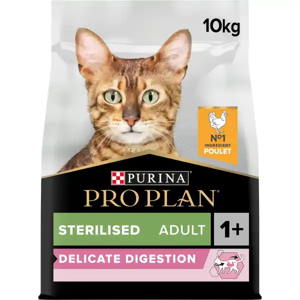 PURINA PRO PLAN Sterilised Adult Delicate Digestion riche en poulet - score et analyse