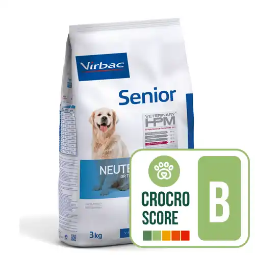 Virbac croquettes chien stérilisé senior - Neutered dog Large & Medium - Crocro score