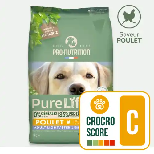 Pure life poulet light chien stérilisé