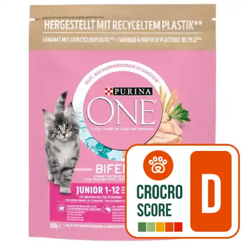 croquettes purina one junior - crocro score