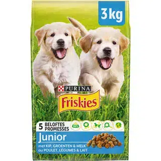 FRISKIES® JUNIOR Croquettes pour chiot au Poulet, Légumes et avec du Lait - CroCro SCORE