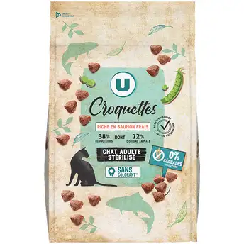 Croquettes Saumon Chat magasin U - crocro score