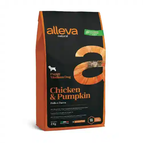 Alleva Natural Poulet & Potiron (Chiot Medium)