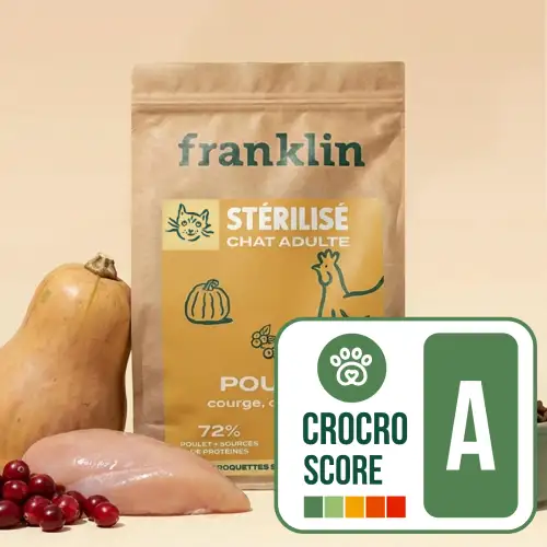 Franklin Poulet Courge Cranberry (chat stérilisé) - Crocro Score